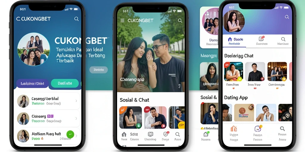 Antarmuka modern dan menarik dari aplikasi Dating CUKONGBET.