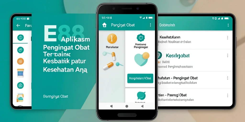 Antarmuka E88 dengan fitur pengingat obat yang mudah digunakan.