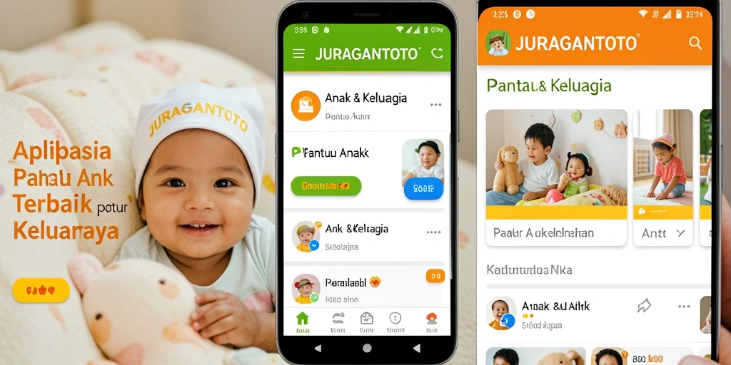 Antarmuka aplikasi JURAGANTOTO untuk memantau aktivitas anak dengan mudah.