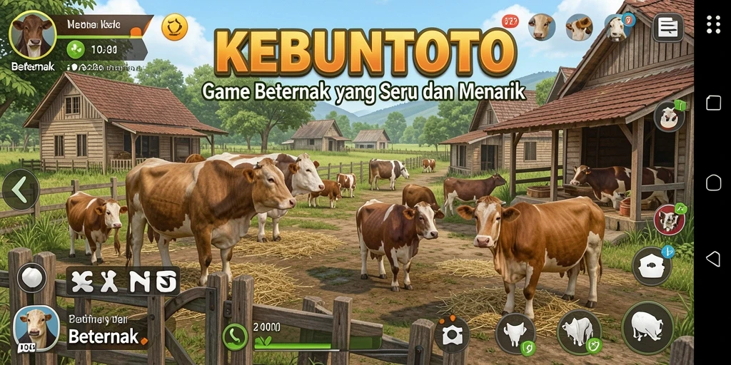 Tampilan antarmuka KEBUNTOTO saat beternak hewan.