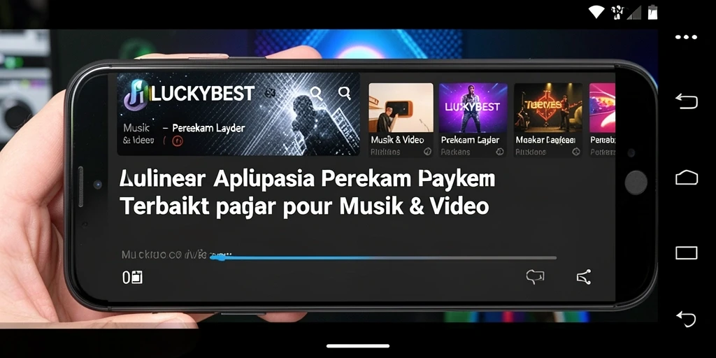 Tampilan antarmuka LUCKYBEST saat merekam layar.