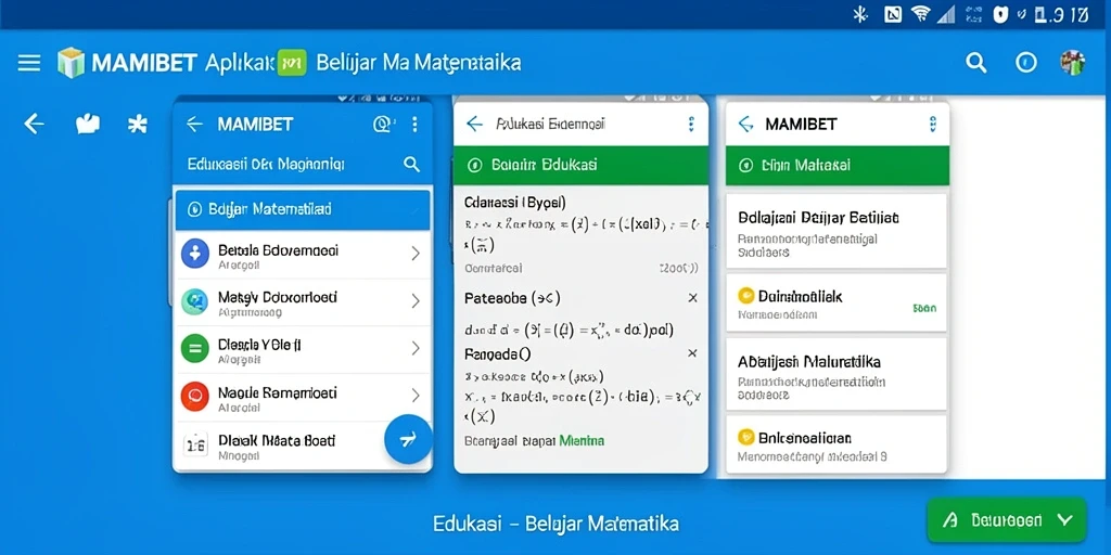Tampilan antarmuka aplikasi MAMIBET untuk belajar matematika.