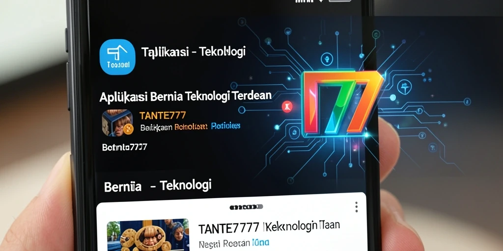 Tampilan antarmuka aplikasi TANTE777 yang menarik dan fungsional.